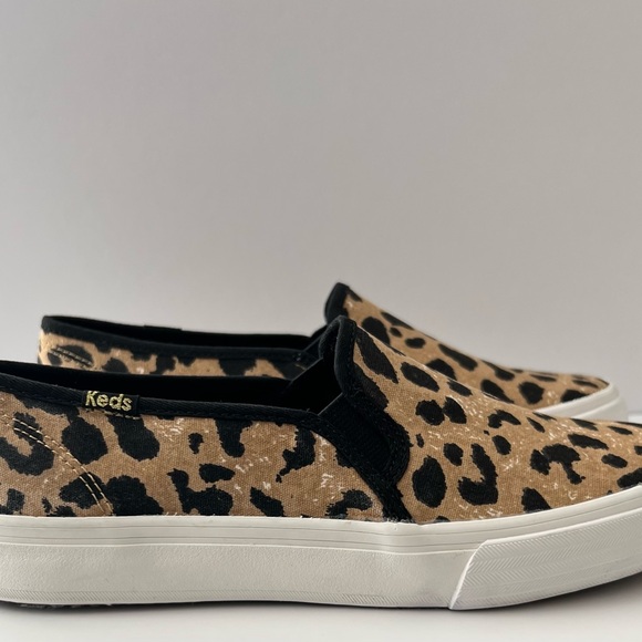 Keds Tan and Black Leopard Print Flats - Picture 2 of 15